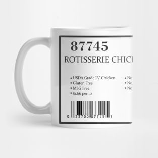 Label with barcode Costco rotisserie chicken label 87745 Mug